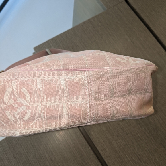 Chanel CC Travel Line Nylon Shoulder Bag (baby pink) 💗 - Picture 14 of 17